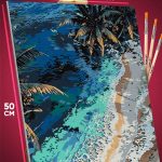 Картина по номерам Пейзаж летний природа пляж море пальмы 40x50