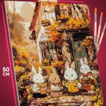 Картина по номерам Животные Арт заяц кролик милые 40x50