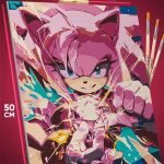 Картина по номерам Sonic мультфильм Еж Эми Роуз 40x50
