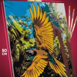 Картина по номерам Животные попугай ара птица 40x50