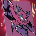 Картина по номерам Sonic мультфильм Летучая мышь Руж 40x50