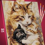 Картина по номерам Котики живопись 40x50