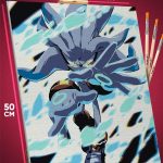 Картина по номерам Sonic мультфильм Еж Сильвер 40x50