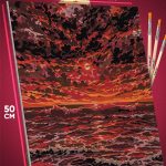 Картина по номерам Пейзаж летний природа закат море облака 40x50