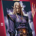 Картина по номерам World of Warcraft Игра эльф 40x50