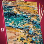 Картина по номерам Пейзаж летний природа море закат облака 40x50