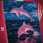Картина по номерам Животные дельфины 40x50