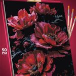 Картина по номерам Цветы красные 40x50