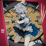 Картина по номерам Touhou Project Игра Сакуя Идзаёй 40x50