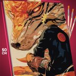 Картина по номерам Наруто Аниме Наруто и Девятихвостый 40x50