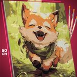 Картина по номерам Животные лиса милая 40x50