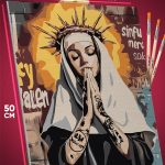 Картина по номерам Девушка Арт грешная монашка 40x50