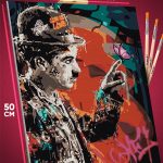 Картина по номерам Чарли Чаплин 40x50