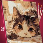Картина по номерам Котики милый 40x50