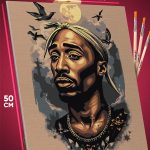 Картина по номерам Рэперы Тупак Шакур 2Pac хип-хоп 40x50