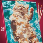 Картина по номерам Котики плавает 40x50