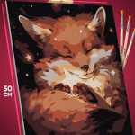 Картина по номерам Животные Лис и звезды 40x50