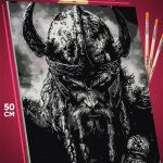 Картина по номерам Воин викинги 40x50