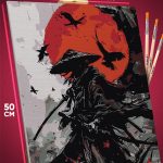 Картина по номерам Самурай Япония вороны 40x50