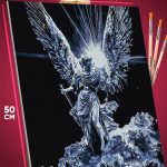 Картина по номерам Статуя ангел меч 40x50