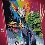 Картина по номерам Котики Арт Сфинкс поп-арт 40x50