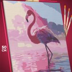 Картина по номерам Животные Розовый фламинго 40x50