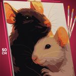 Картина по номерам Животные Милые крысы мыши 40x50