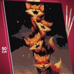 Картина по номерам Животные Лисички милые 40x50