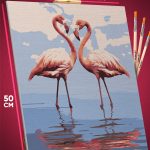 Картина по номерам Животные Розовые фламинго 40x50
