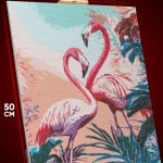 Алмазная мозаика Животные Розовые фламинго 40x50