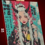Алмазная мозаика Девушка Портрет Аниме Арт демон 40x50