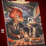 Алмазная мозаика Мультфильмы Зверополис Ник и Джуди 40x50