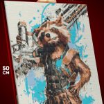 Алмазная мозаика Marvel Ракета енот Стражи галактики 40x50