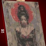 Алмазная мозаика Девушка Портрет Япония Азия гейша 40x50