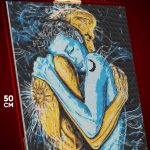 Алмазная мозаика Любовь Мужчина с Девушкой абстракция 40x50