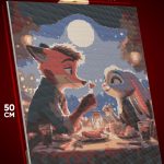 Алмазная мозаика Мультфильмы Зверополис Ник и Джуди 40x50