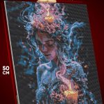 Алмазная мозаика Портрет Девушка со свечой фэнтези 40x50