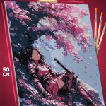 Картина по номерам Самурай Арт девушка Япония 40x50