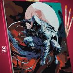 Картина по номерам Marvel Лунный Рыцарь 40x50