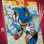 Картина по номерам Sonic мультфильм Ёж Соник Наклз Тейлз 40x50