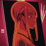 Картина по номерам Человек-бензопила Аниме Макима 40x50