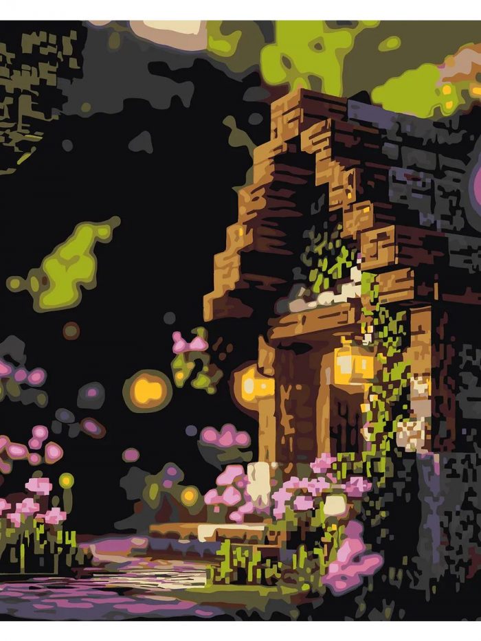 Картина по номерам Майнкрафт Игра домик 40x50 — изображение 2