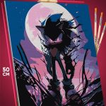 Картина по номерам Sonic мультфильм Шэдоу Ёж 40x50