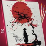 Картина по номерам Самурай Япония 40x50