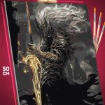 Картина по номерам Dark Souls Игра Безымянный король 40x50