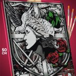 Картина по номерам Атака титанов Аниме стена Мария Роза Сина 40x50