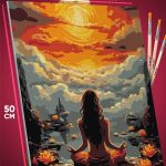 Картина по номерам Девушка медитация 40x50