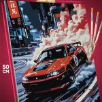 Картина по номерам Авто дрифт 40x50