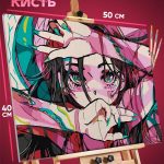 Картина по номерам Девушка Аниме-арт 40x50