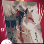 Картина по номерам Самурай Гейша с лисой кицунэ 40x50